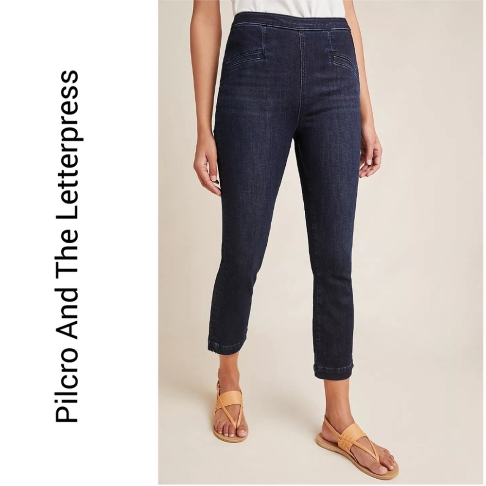 Pilcro and the Letterpress High Waisted Cigarette Jeans